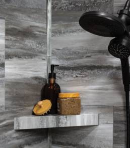 Amherst Gray Shower Shelf 14.56x7.12x2 | Aphelion Collection