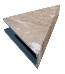 Antique Marble Shower Shelf 14.56x7.12x2 | Aphelion Collection