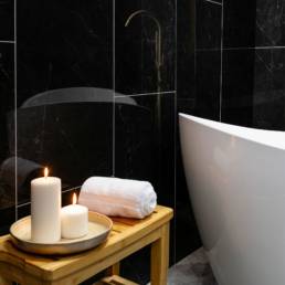 Marquina Nero Gloss Wall Panel 24x48 | Aphelion Collection
