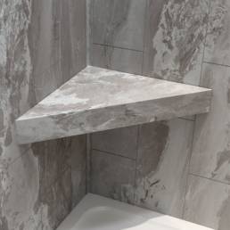 Mist Gray Shower Bench 26x18.63x3 | Aphelion Collection