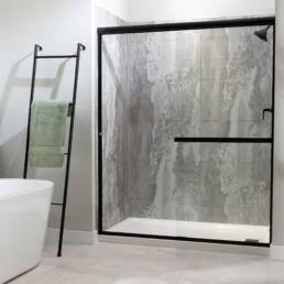 Mist Gray Shower Wall Kit 36x36x78 | Aphelion Collection