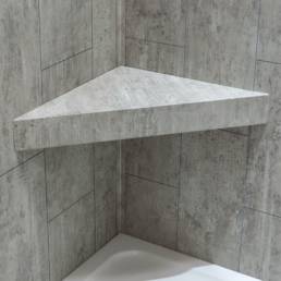 Pebble Glow Shower Bench 26x18.63x3 | Aphelion Collection